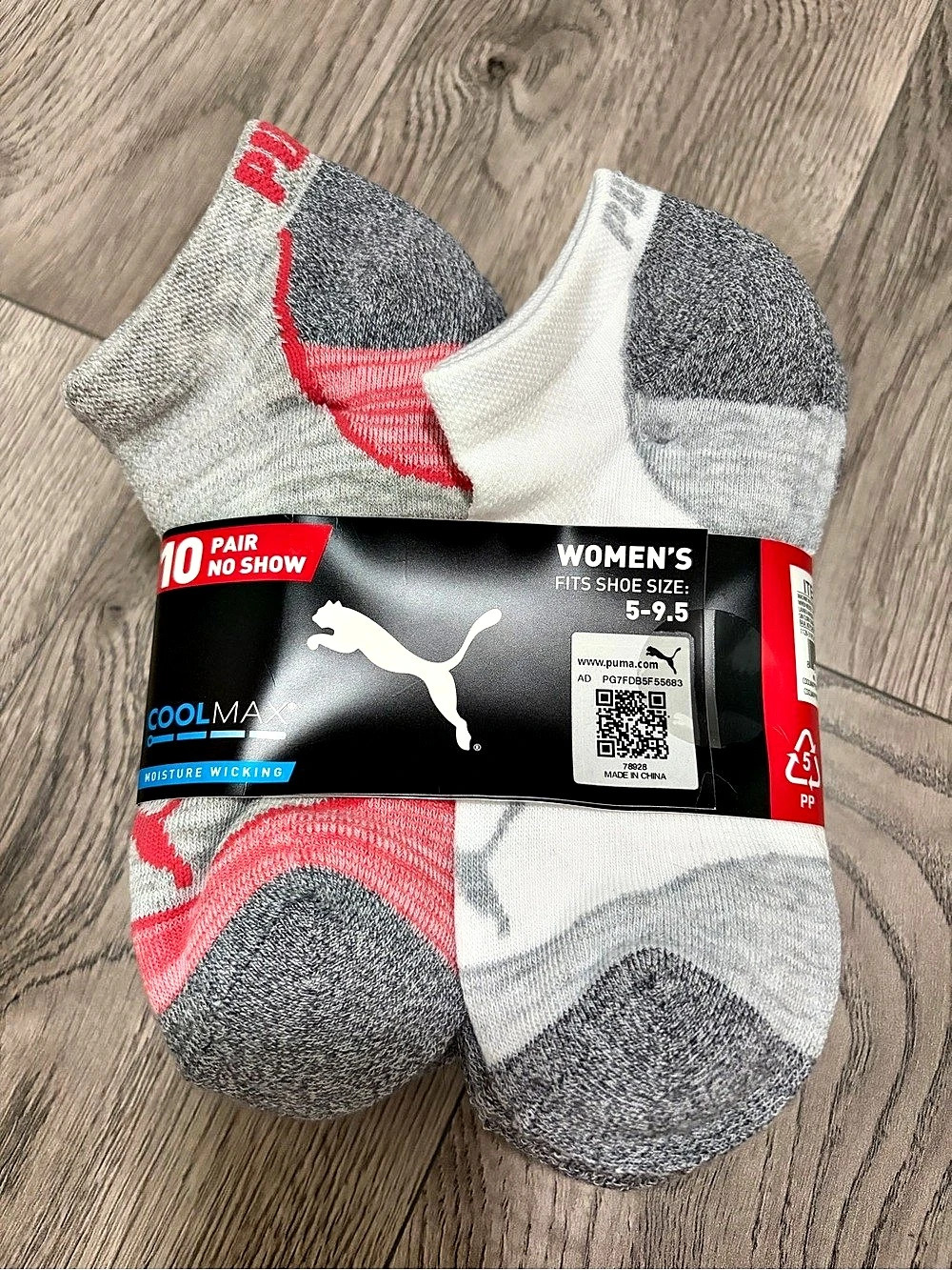 Puma 10-Pair Women's No Show Socks NWT